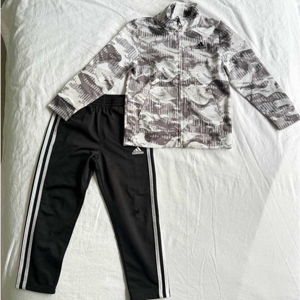Boys Adidas Track Jacket & Pants Set